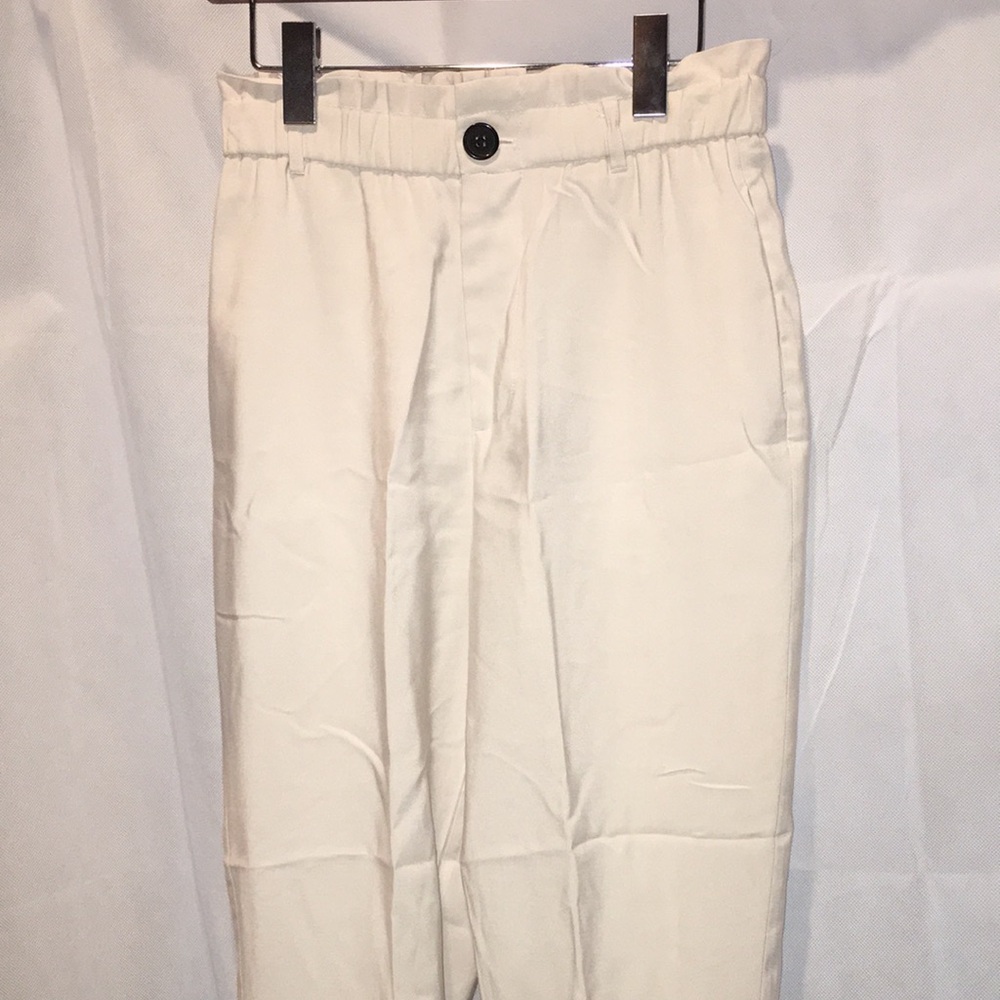Zara Lightweight Cream Pants | Size S